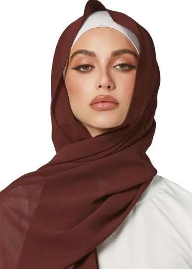 Georgette Hijab For Womens | Plain Nakab For Womens | Muslim Wear Hijab | Modest Hijab for Women | Pretty Color For Womens | (70 * 180cm)